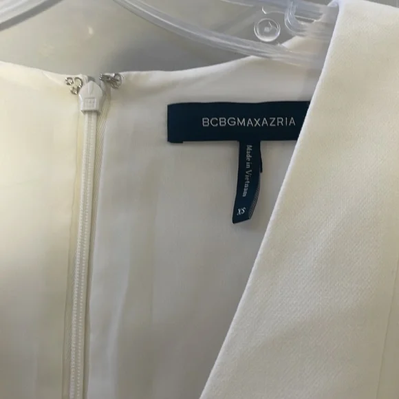 BCBGMaxAzria off-white peplum top size xs 0/2 - Picture 2 of 5